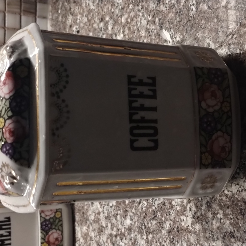 Vintage Porcelain/Ceramic Coffee Canister #1688